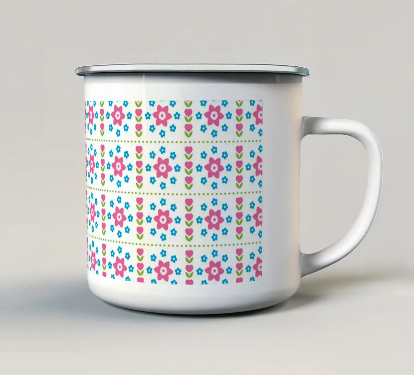 Pattern 05 Emaille Tasse von Looks n Brains