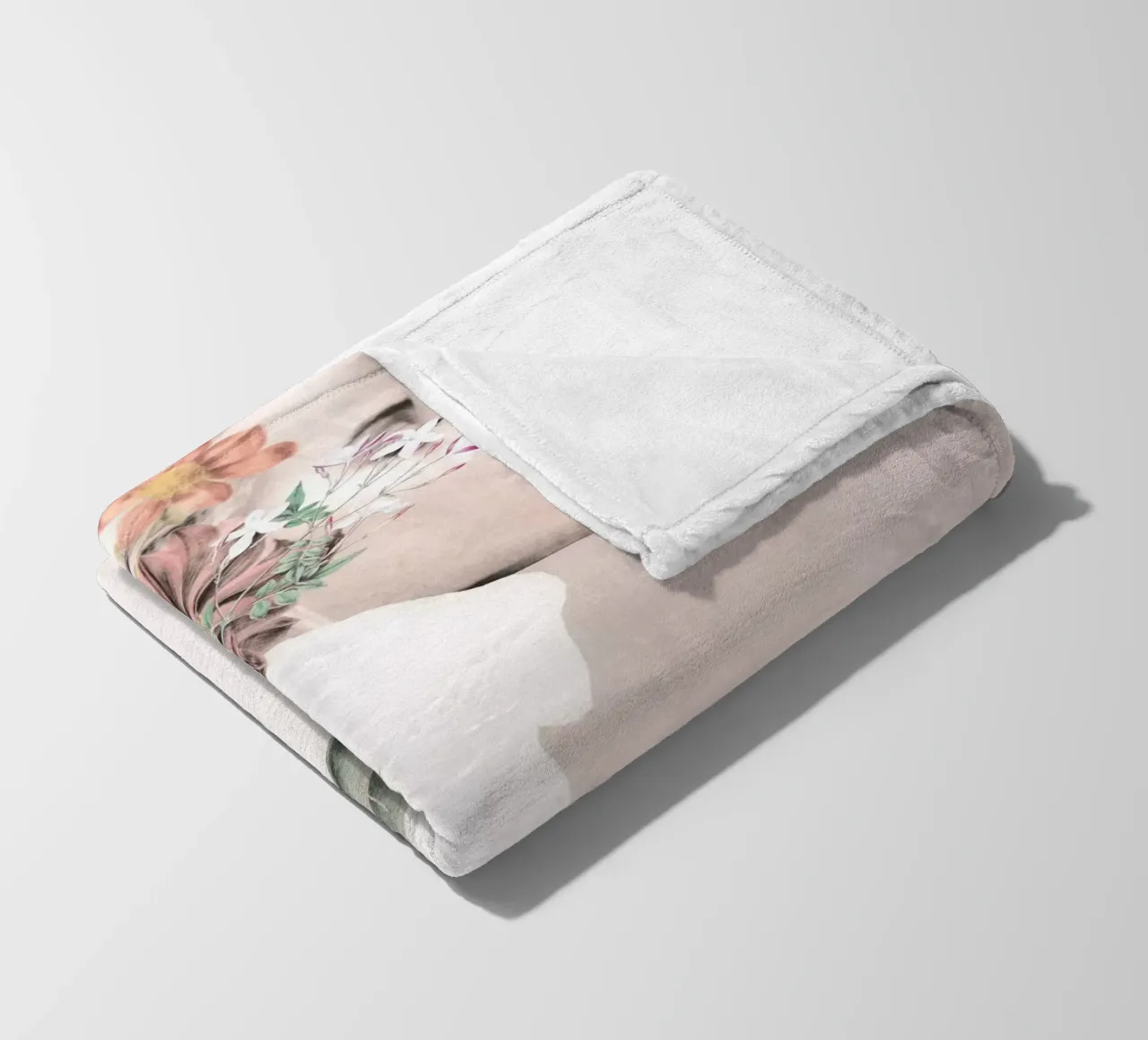 Blumiges Porträt 33 Fleecedecke von dada22