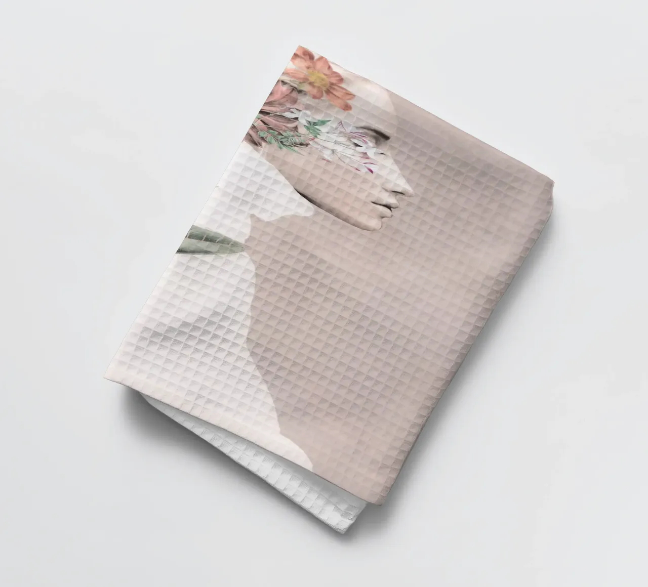 Blumiges Porträt 33 Geschirrtuch von dada22