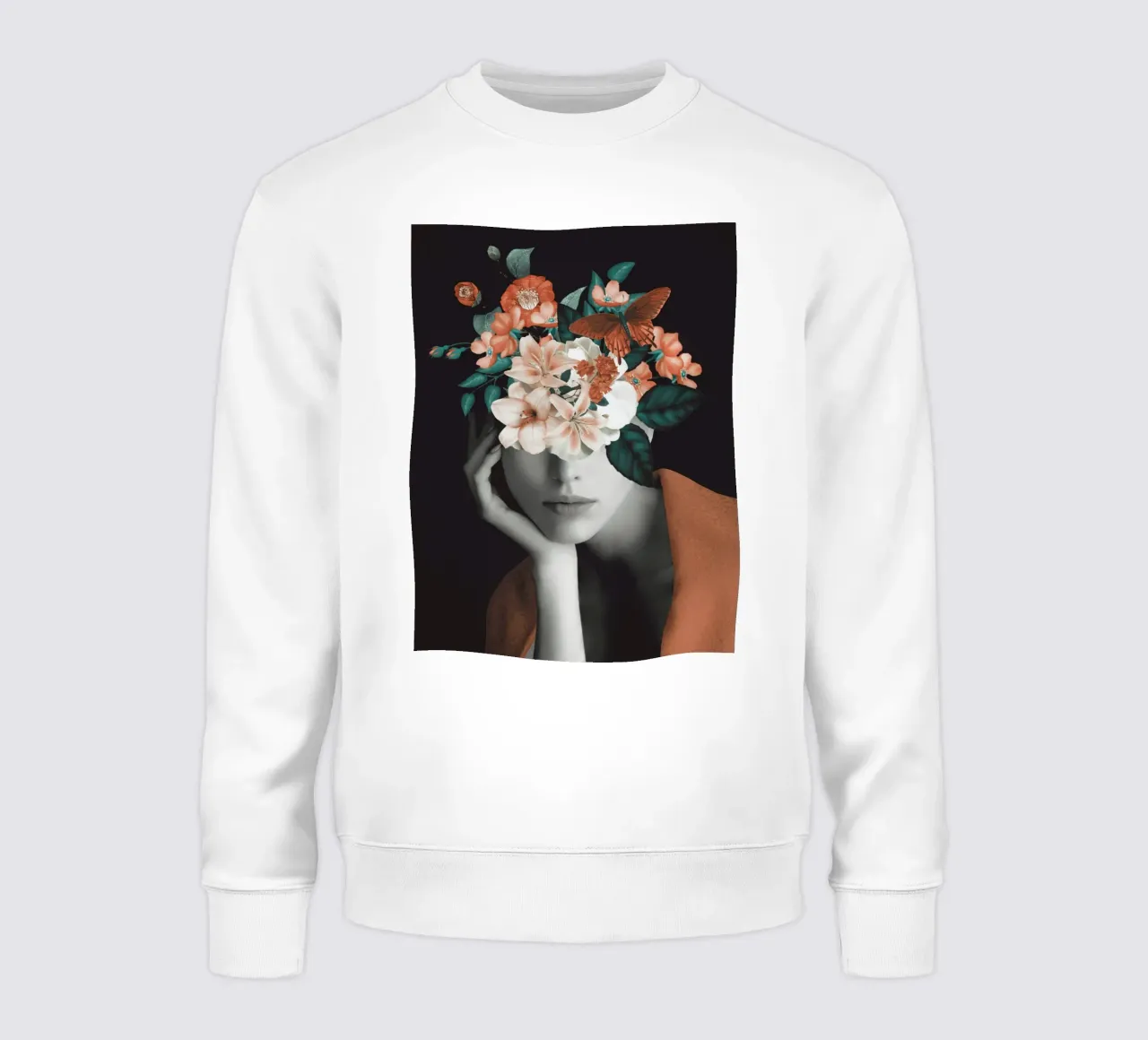 WOMAN WITH FLOWERS 7 sweatshirt by dada22