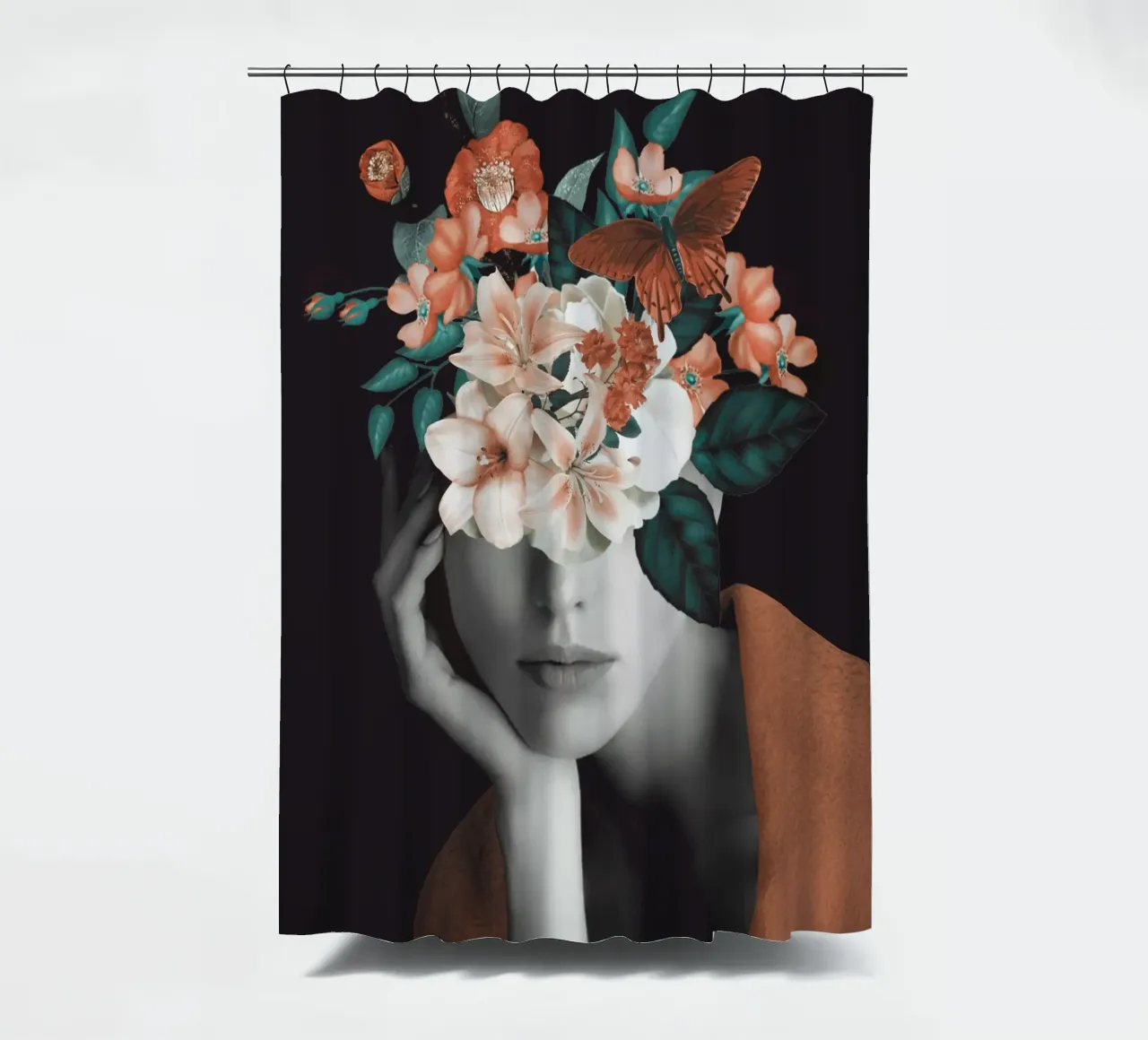DONNA CON FIORI 7 tenda da doccia da dada22
