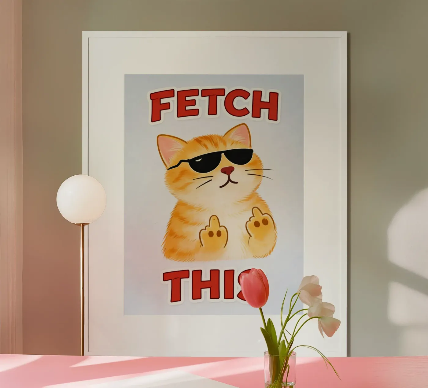 fetch this funny cat poster by onerules