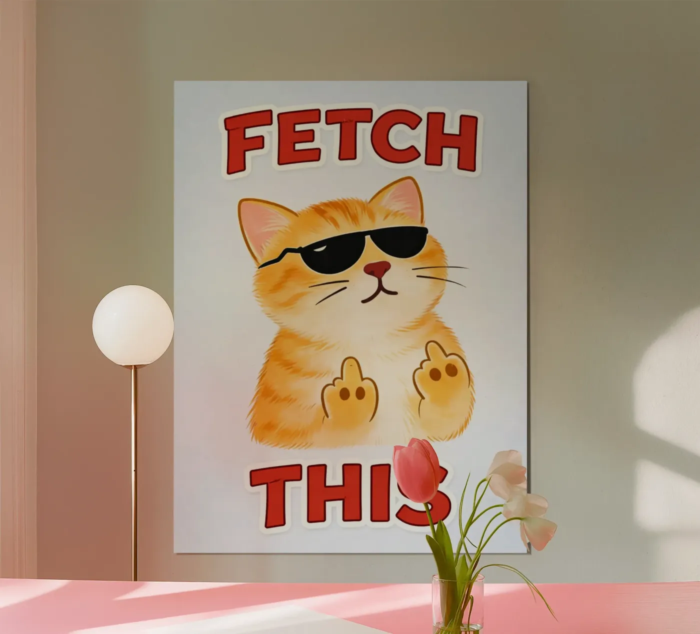 fetch this funny cat poster by onerules