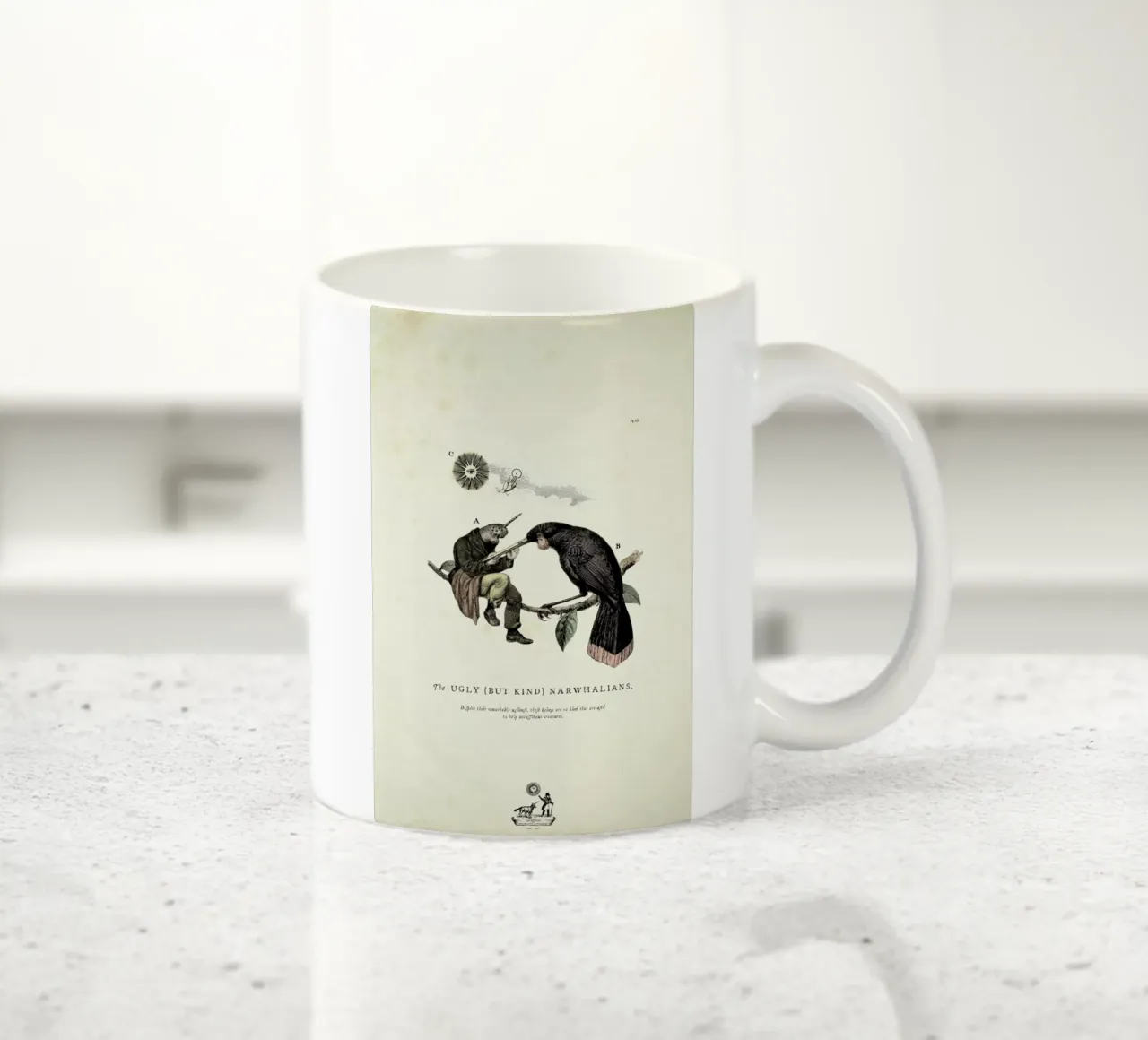 The kind narwhalians tazza in ceramica da Matteo Morelli