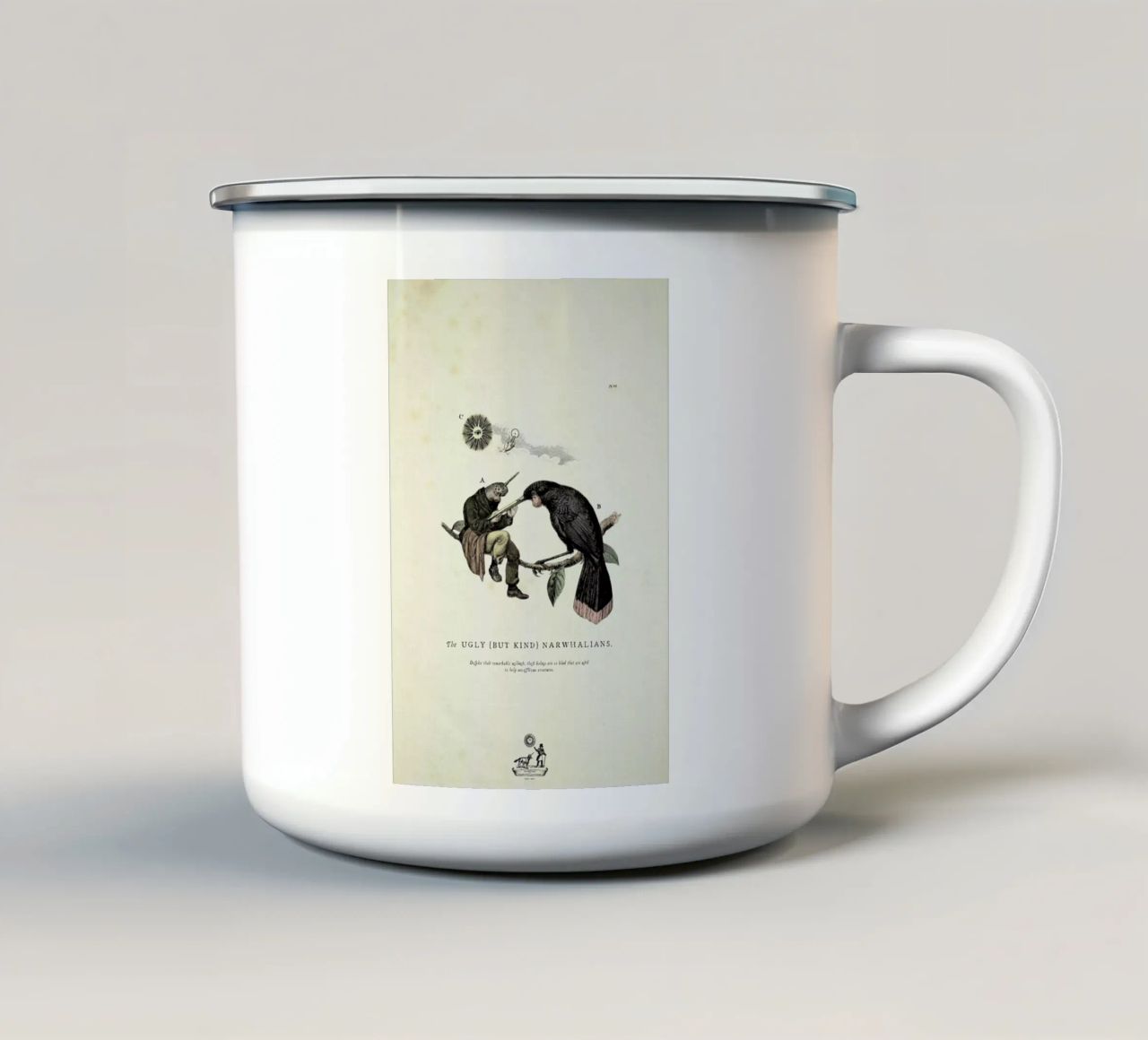 The kind narwhalians tazza in smalto da Matteo Morelli