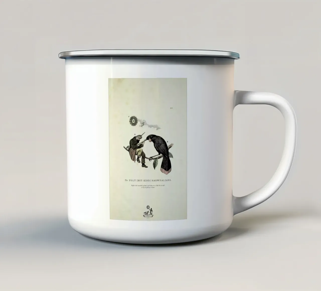 The kind narwhalians tazza in smalto da Matteo Morelli