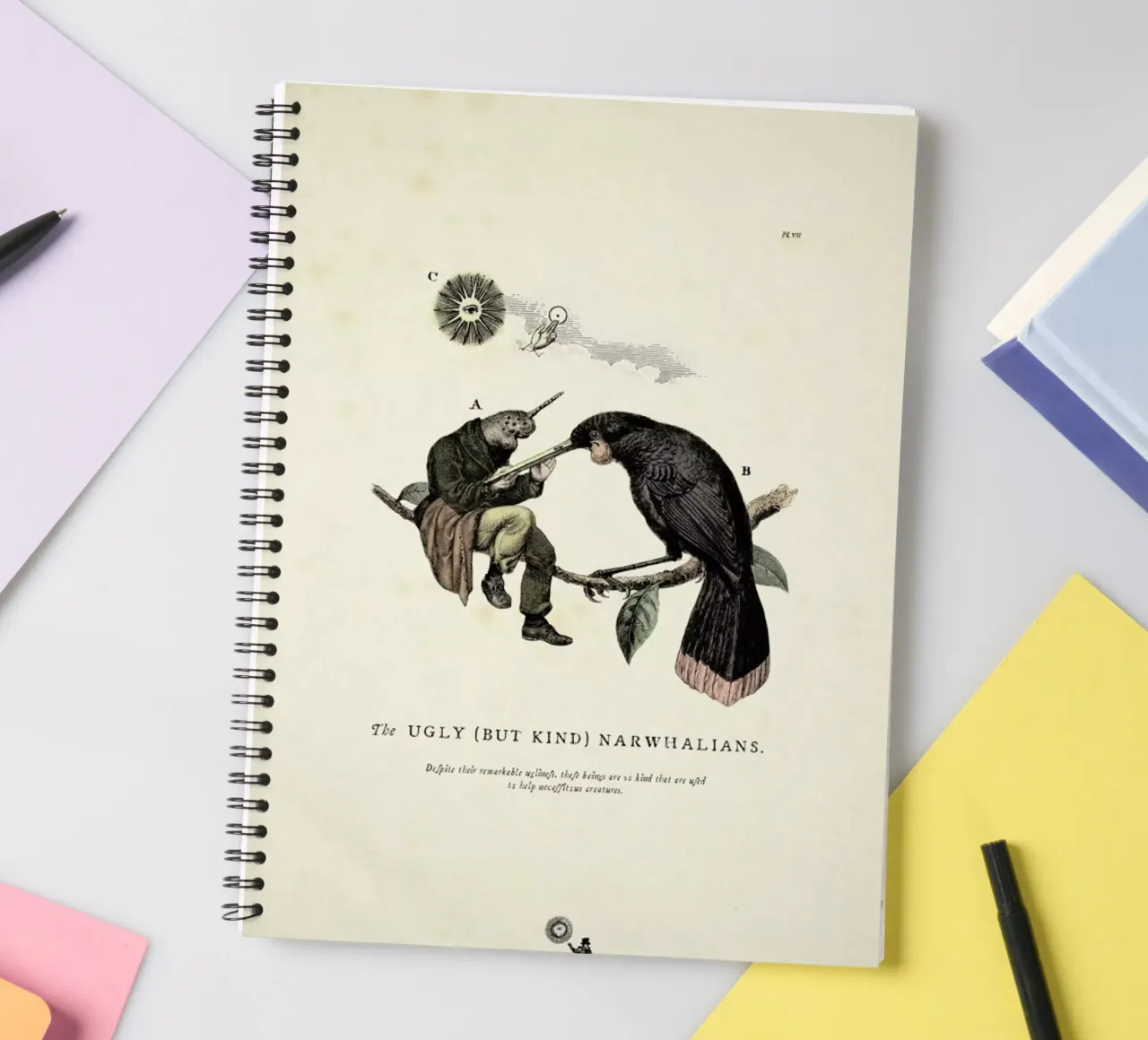 The kind narwhalians notitieboek met spiraal van Matteo Morelli