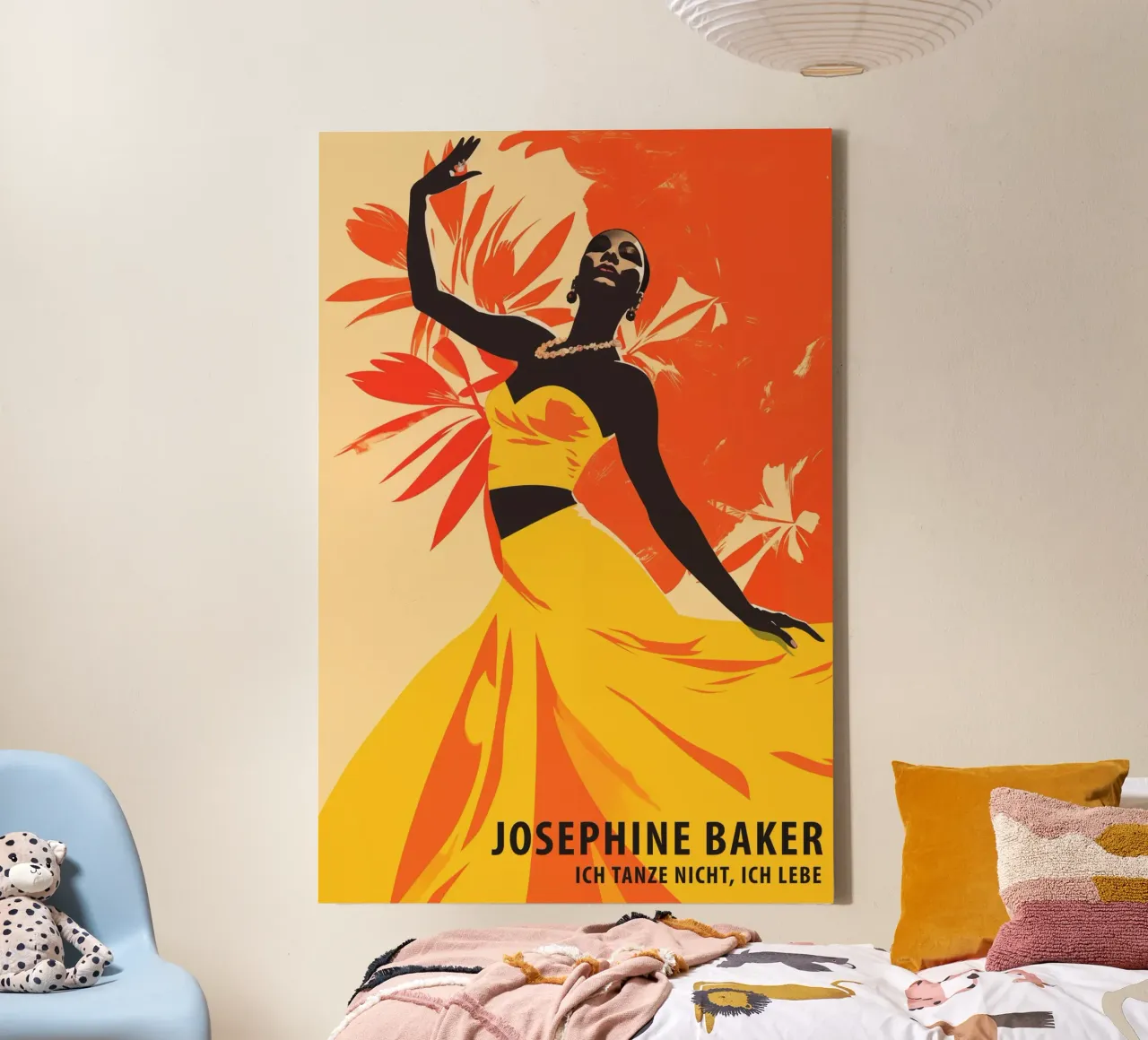 Josephine Baker | Io non ballo, io vivo tela con Cornice a cassetta da Autofocus