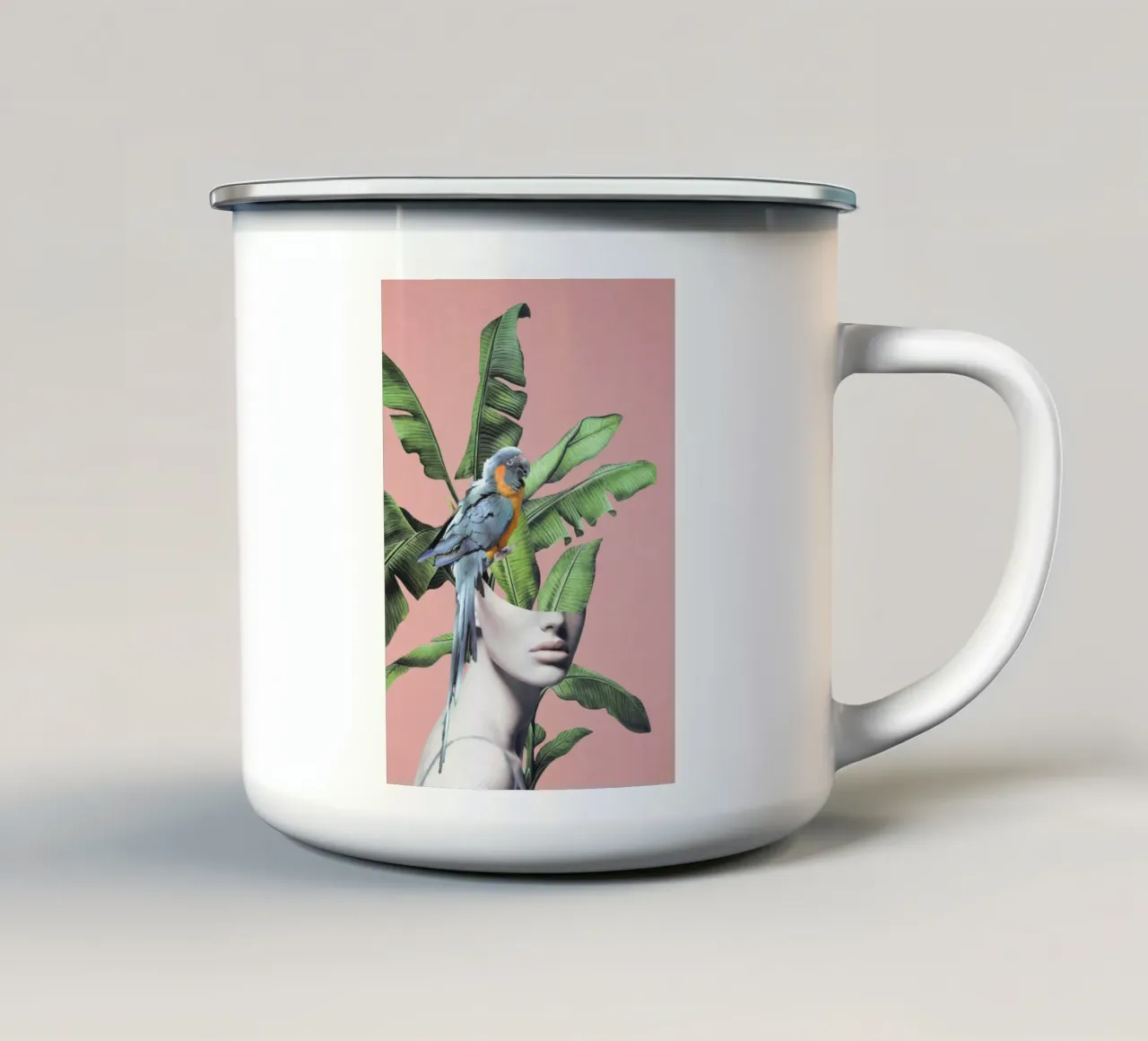 Ragazza tropicale 2 tazza in smalto da dada22