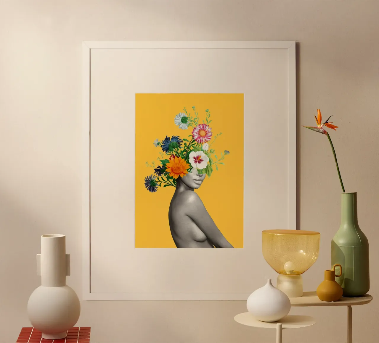 Fioritura 5 poster con telaio in plastica da dada22
