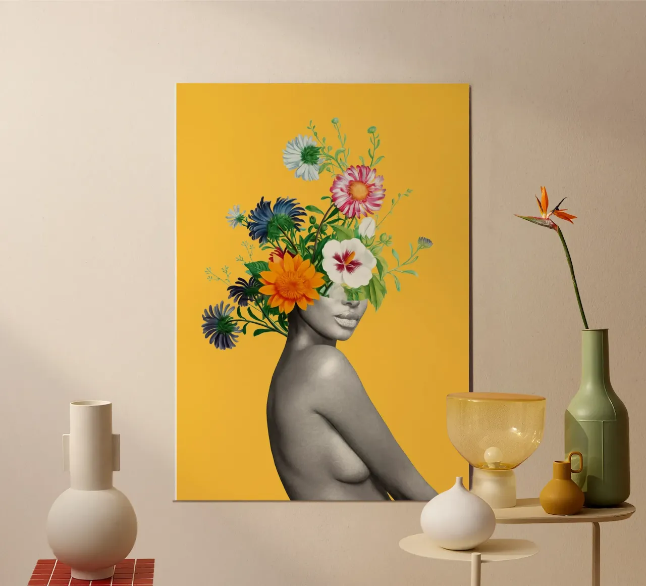 Fioritura 5 poster con telaio in plastica da dada22