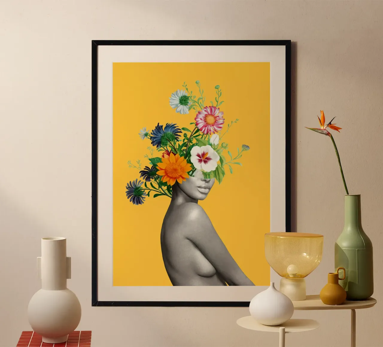 Fioritura 5 poster con telaio in plastica da dada22