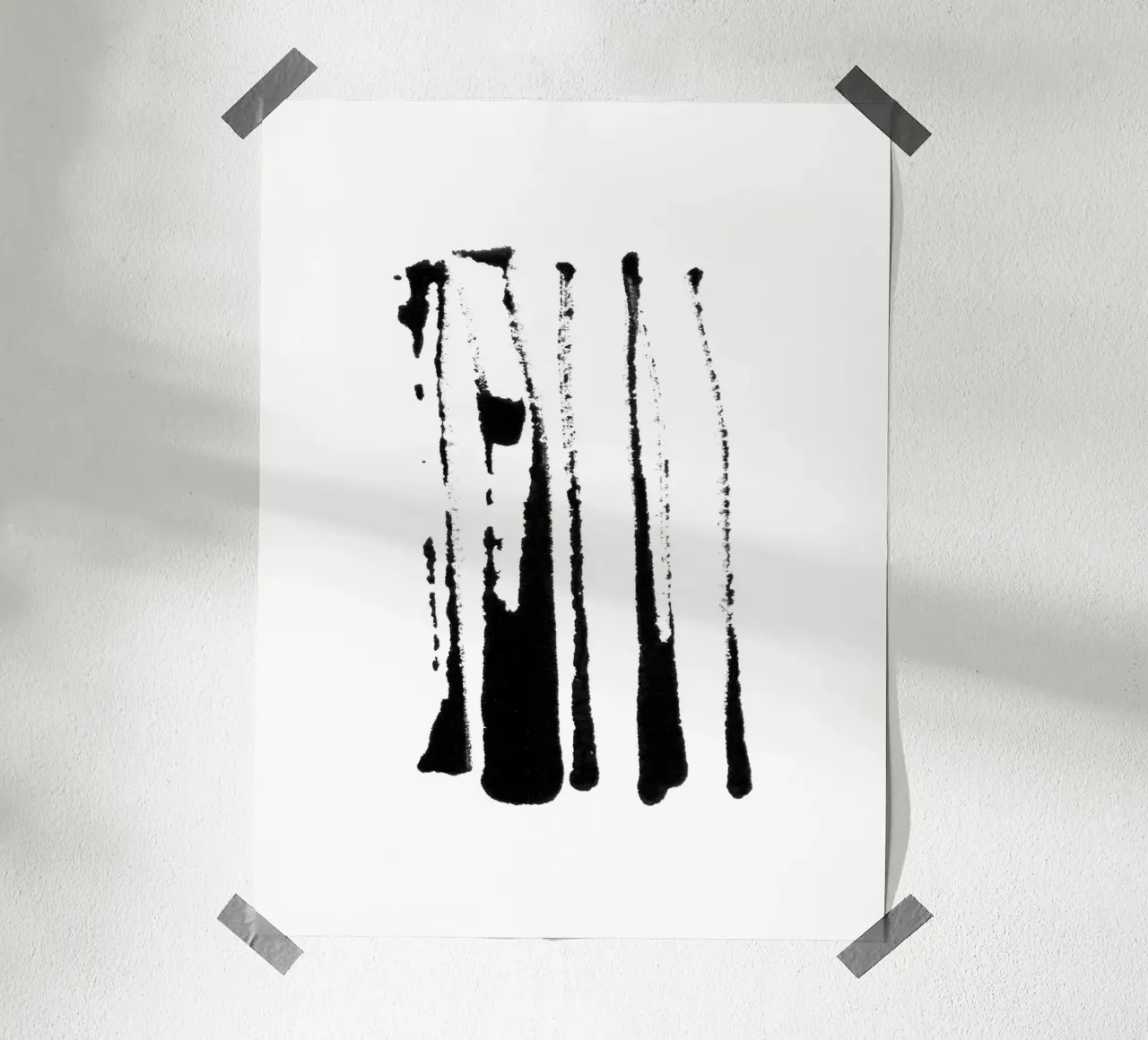 Strokes | Minimal Ink Abstract carta hahnemühle da sabidussi