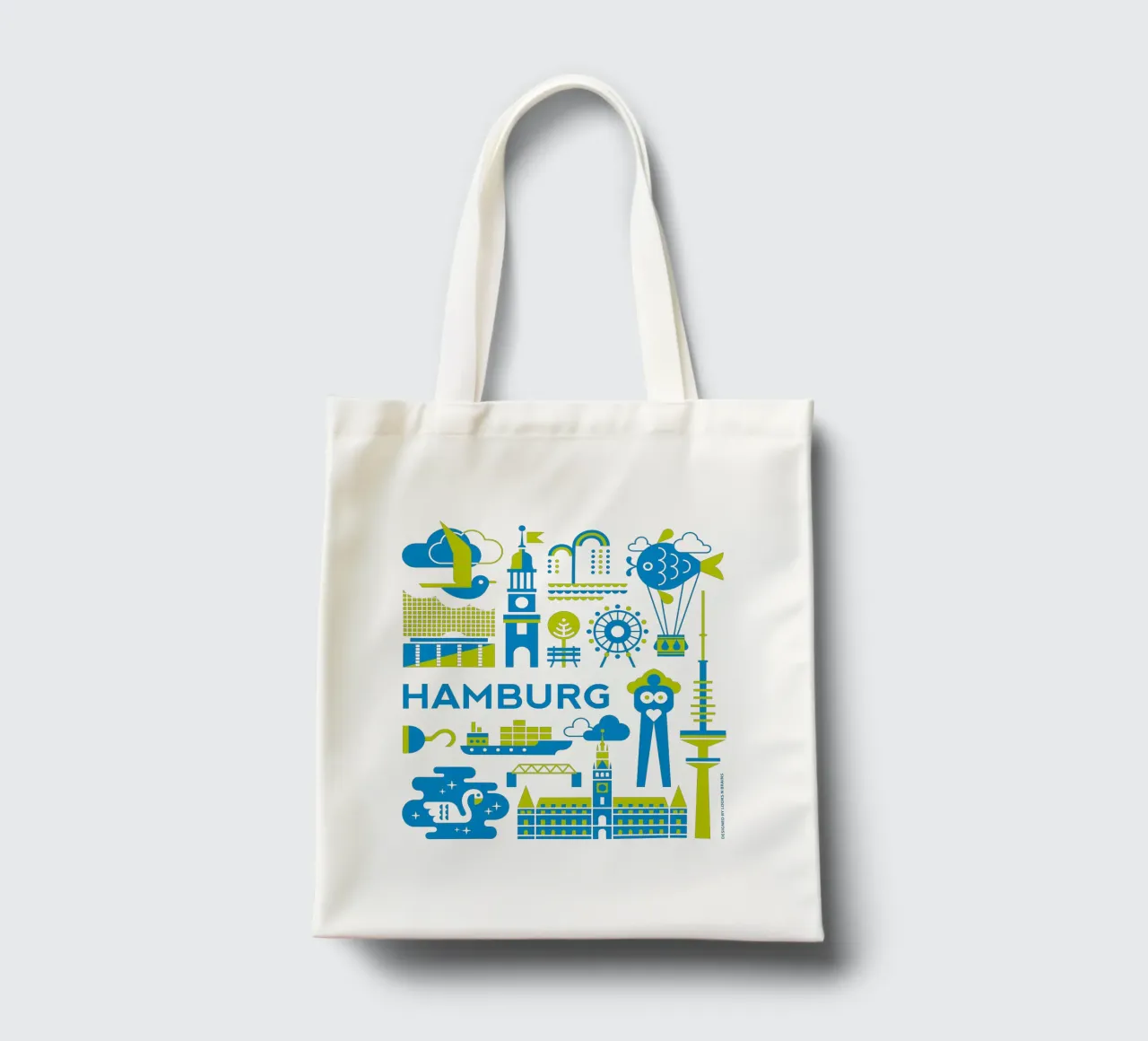 Metropolises - Hamburg tote bag by Looks n Brains