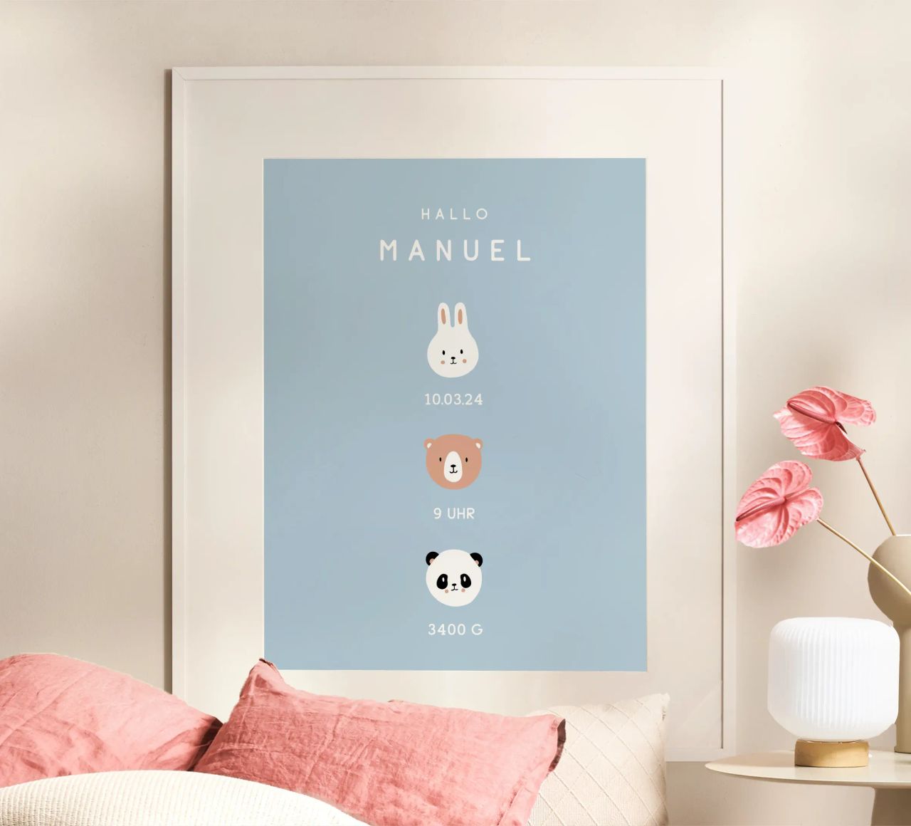 Baby Animals | Blue poster de mymia