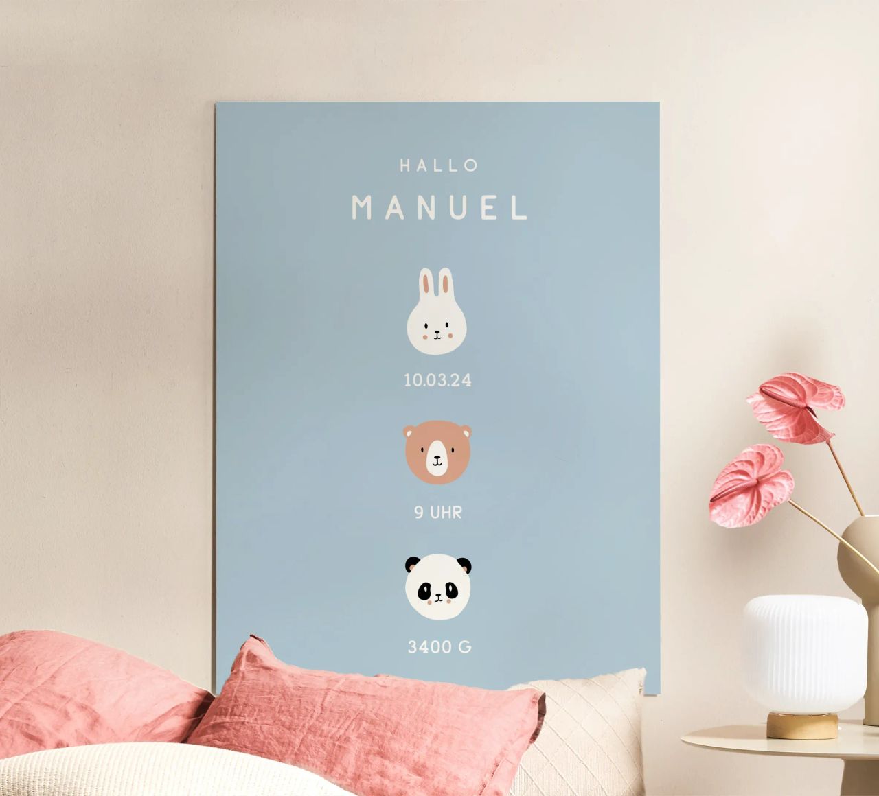 Baby Animals | Blue poster de mymia
