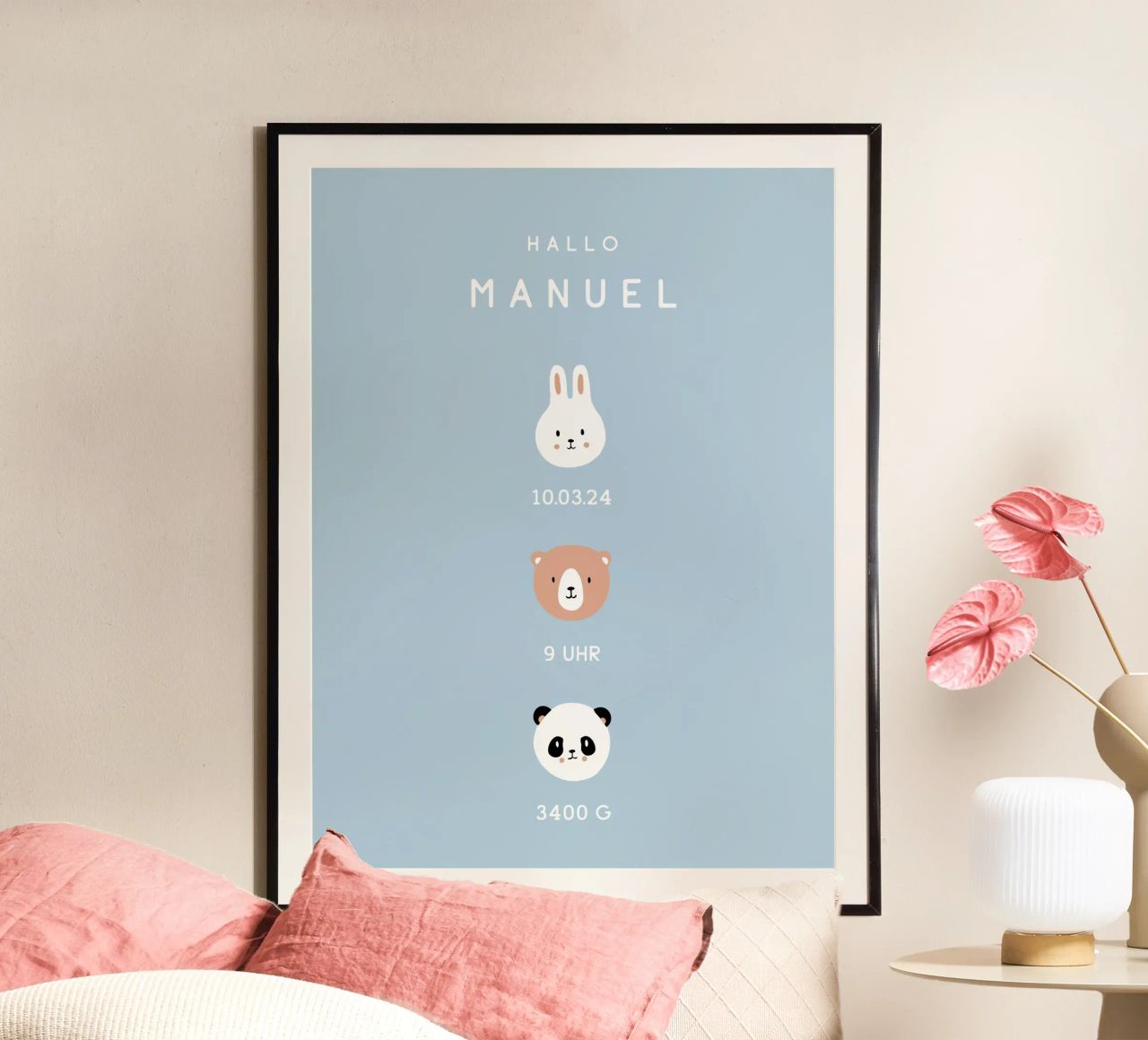 Baby Animals | Blue poster de mymia
