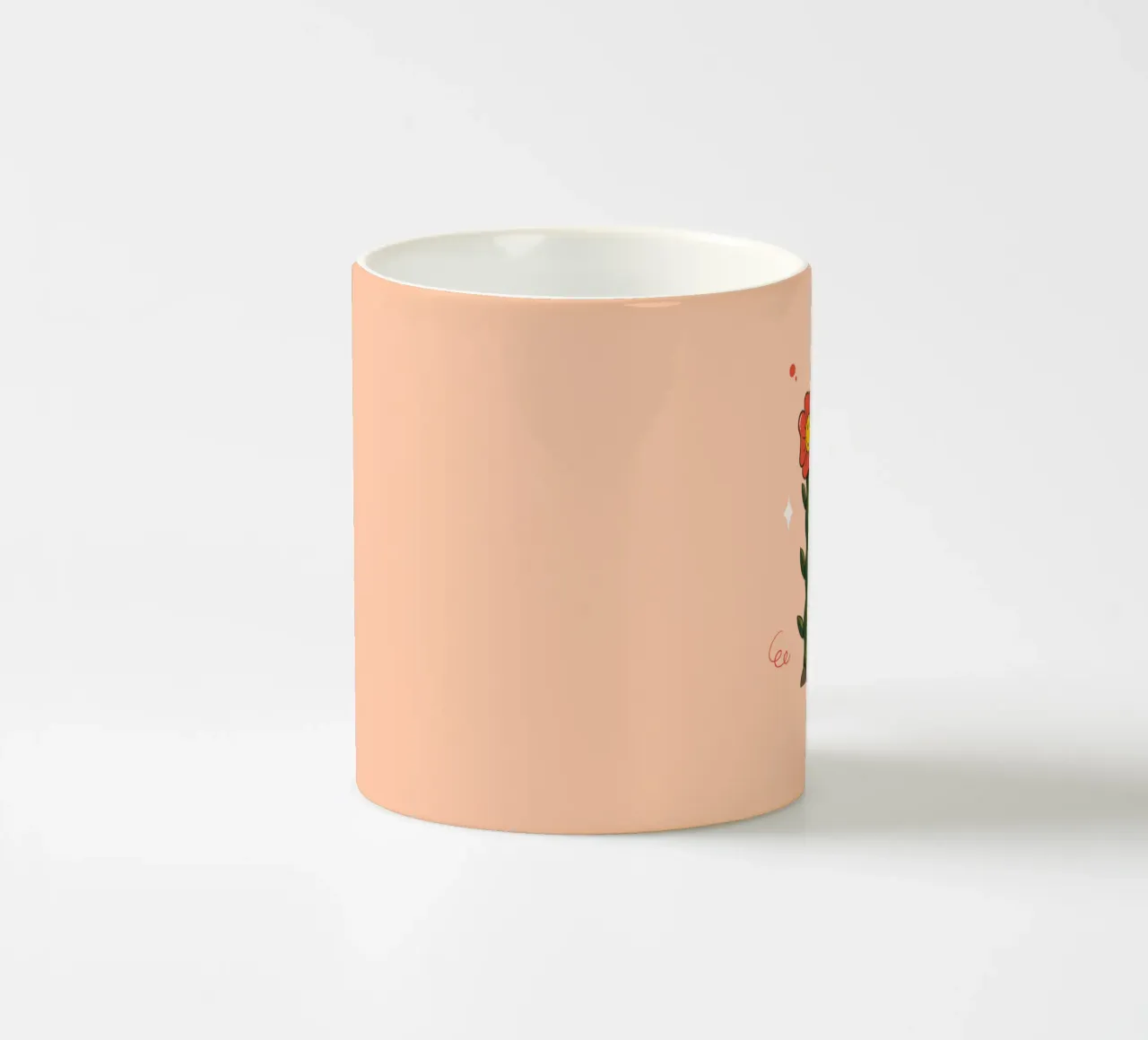 Fiore F tazza in ceramica da Rafa Gomes
