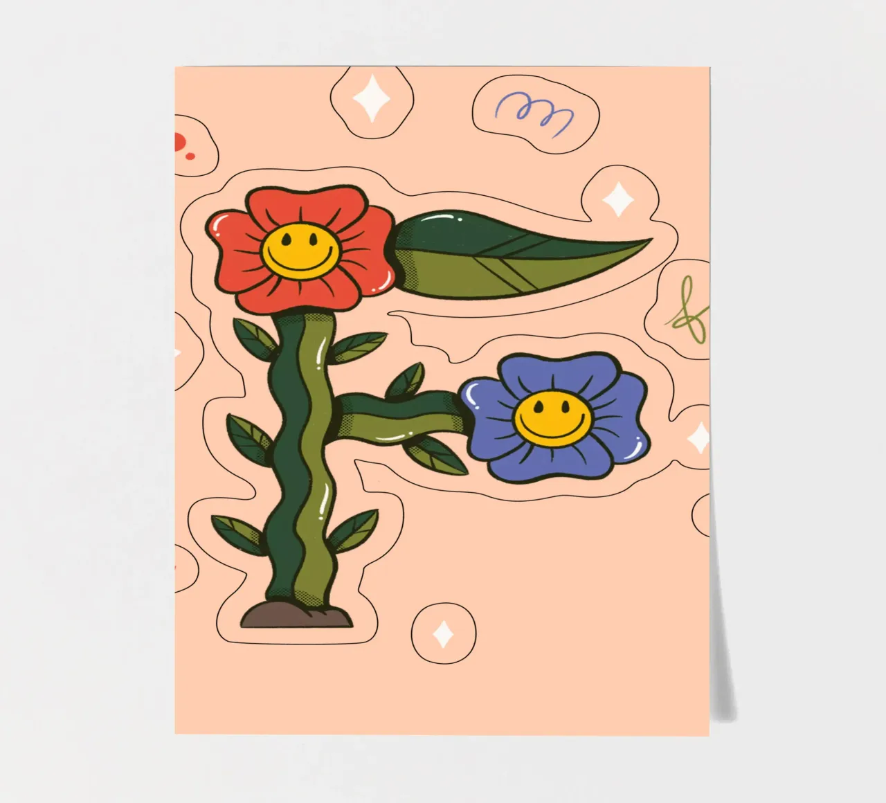 Flower F sticker sheet by Rafa Gomes