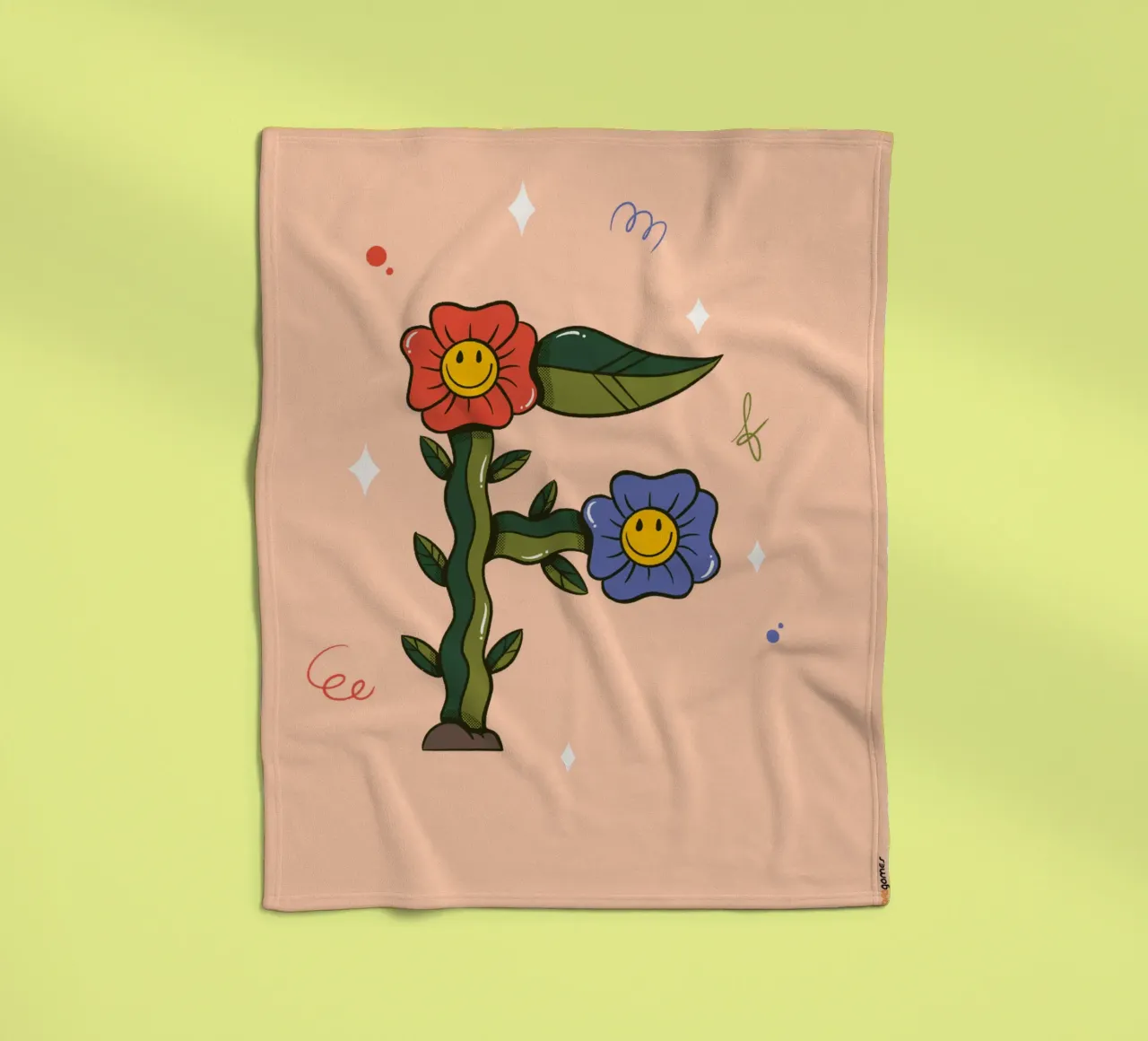 Fiore F coperta in pile da Rafa Gomes