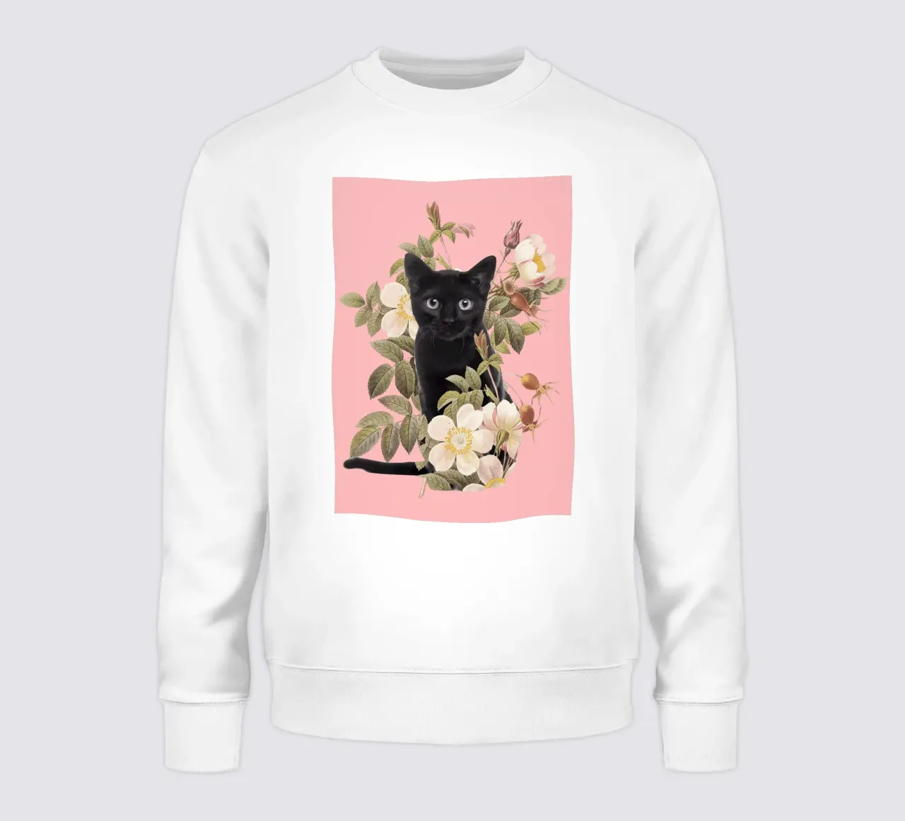Gatto con fiori 6 felpa da dada22