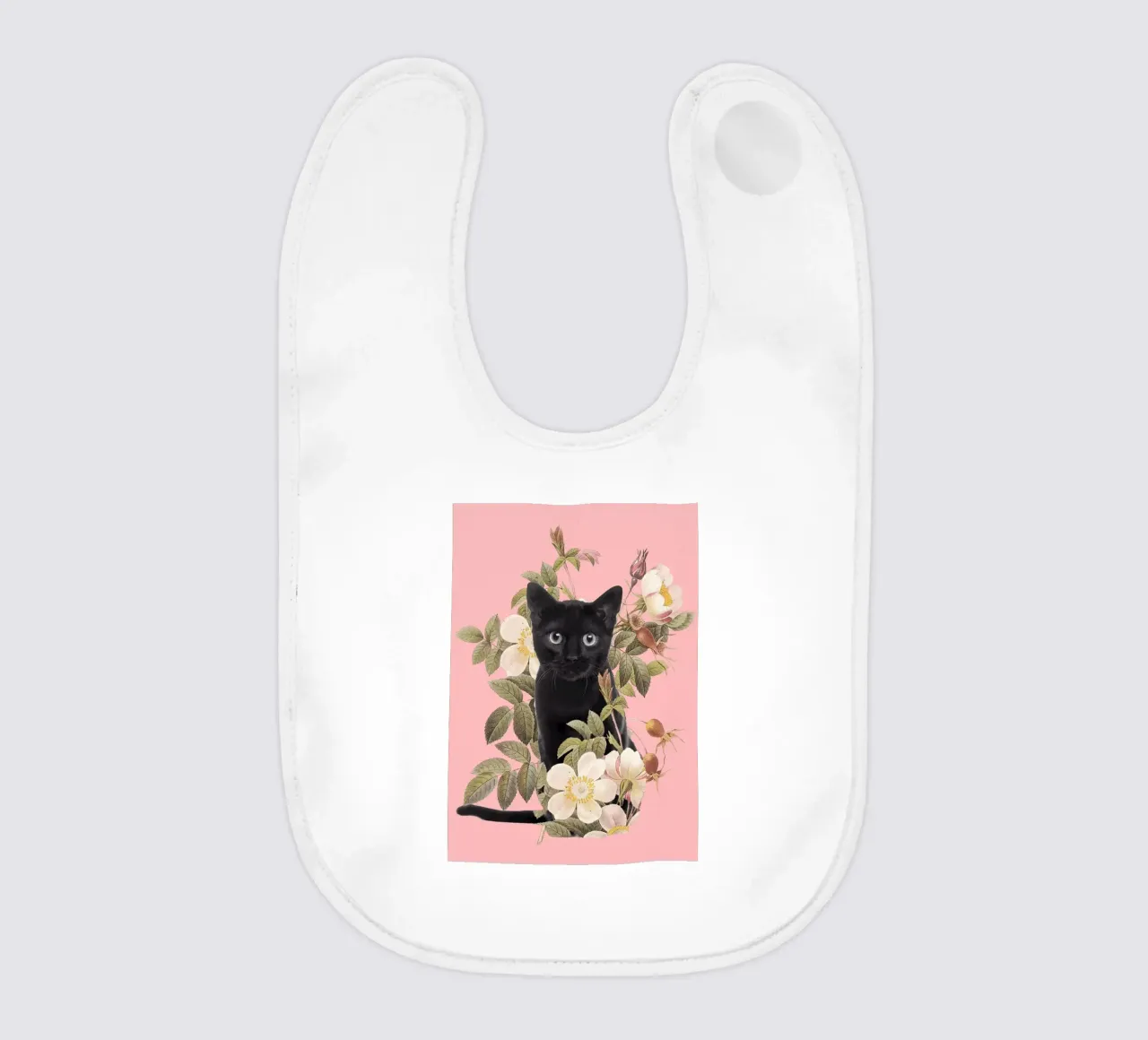 Gatto con fiori 6 bavaglino da dada22