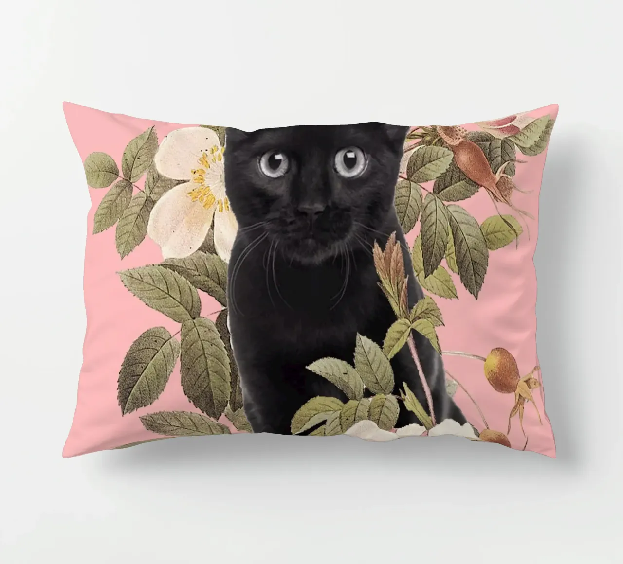 Gatto con fiori 6 cuscino da dada22