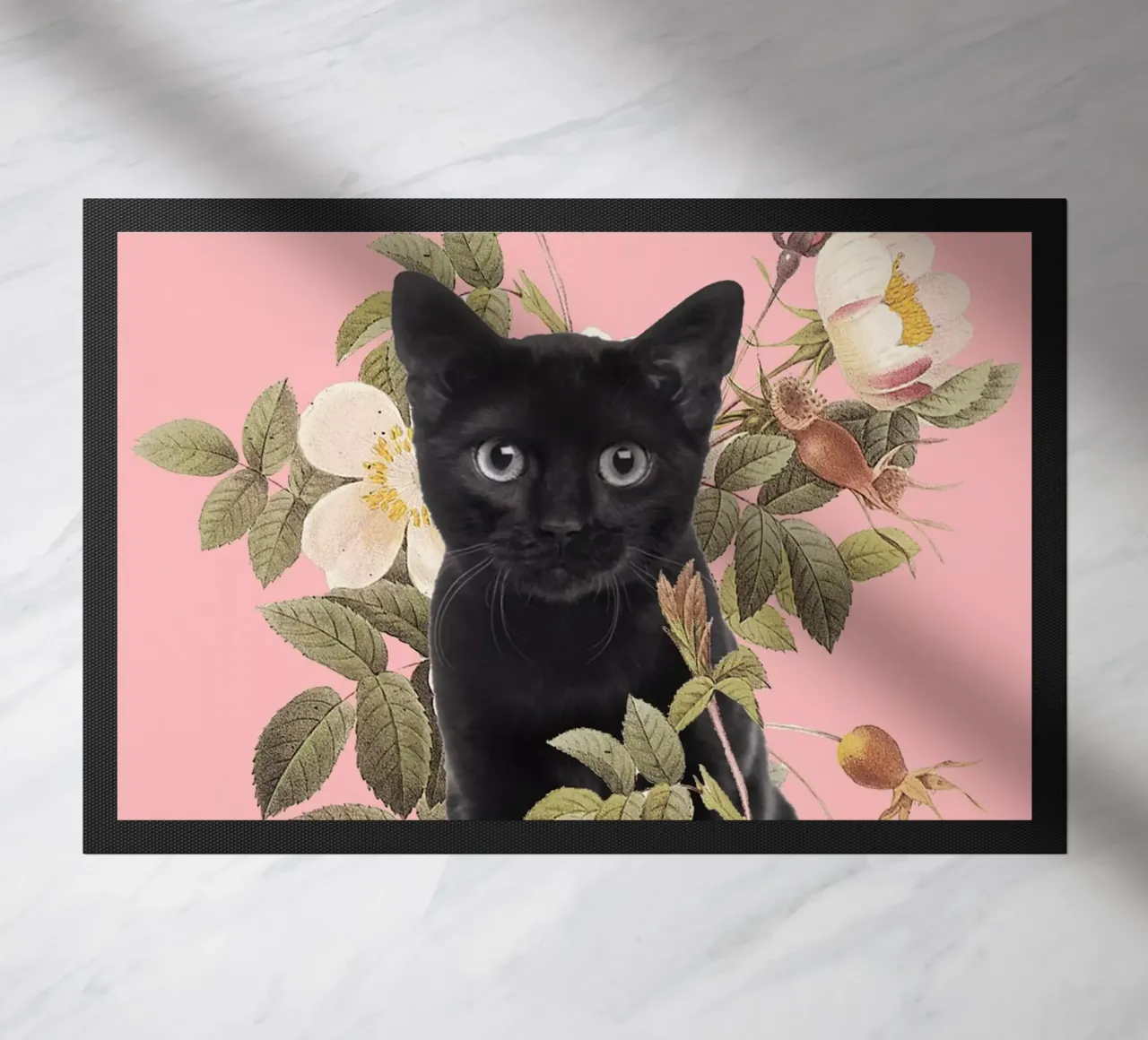 Gatto con fiori 6 zerbino da dada22