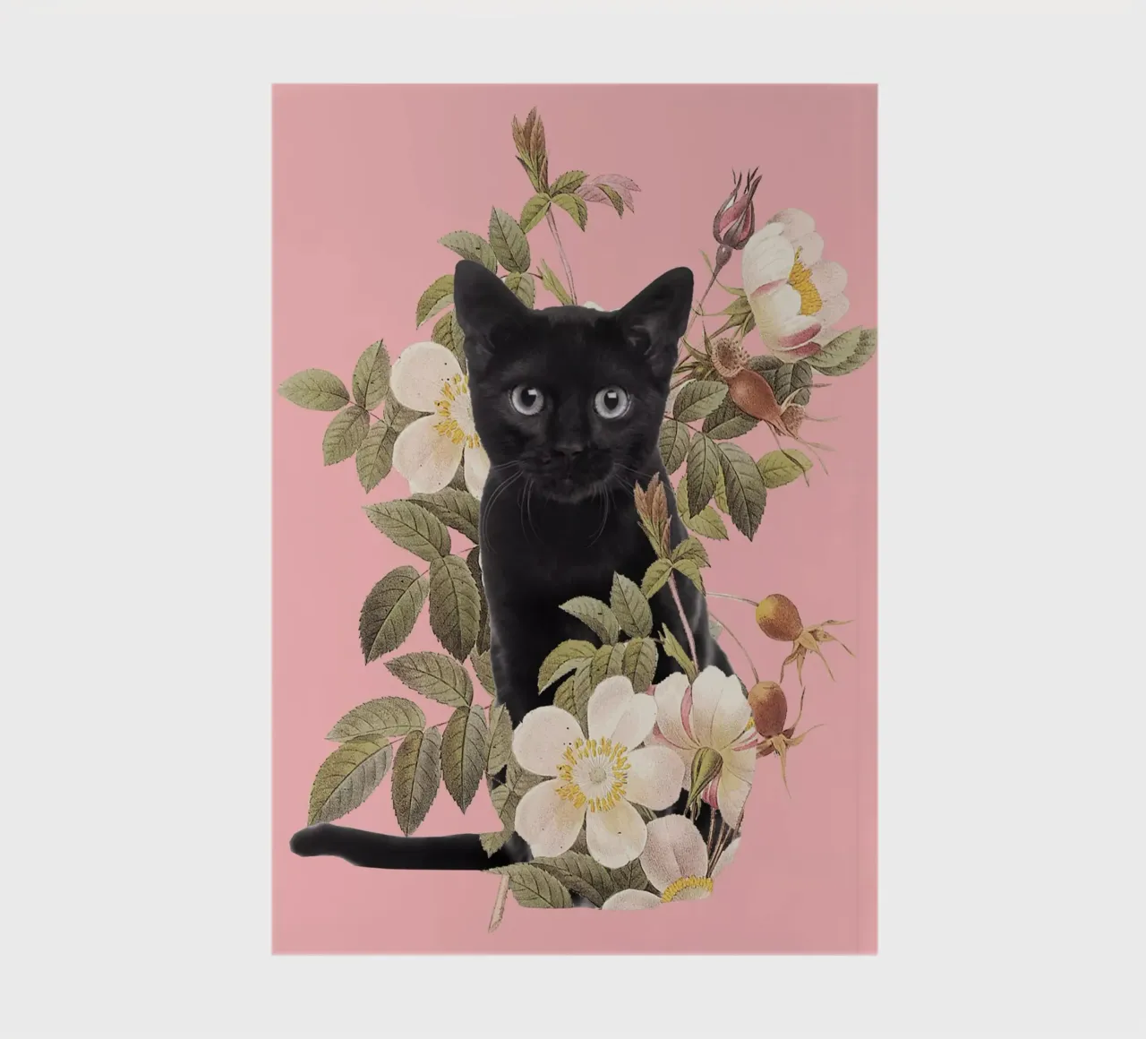 Cat With Flowers 6 notebook by dada22