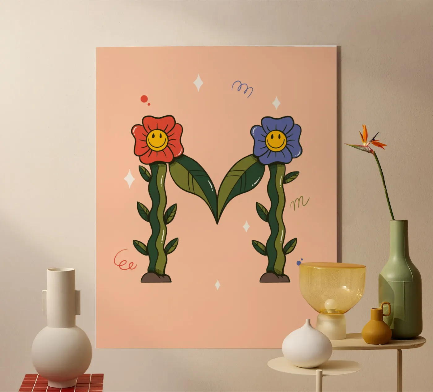 Bloem M acryl van Rafa Gomes