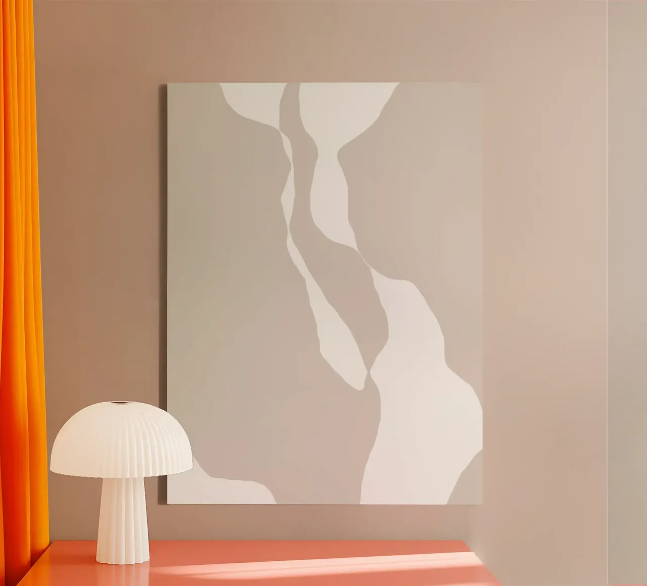 Shapes 4 | Neutral & White Minimal Abstract tela da sabidussi