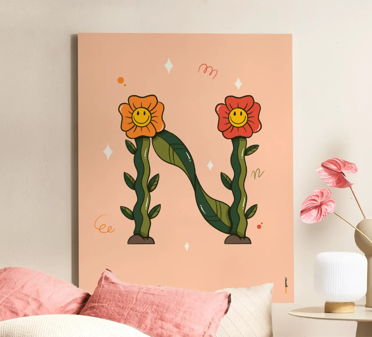 Blume N Leinwand von Rafa Gomes