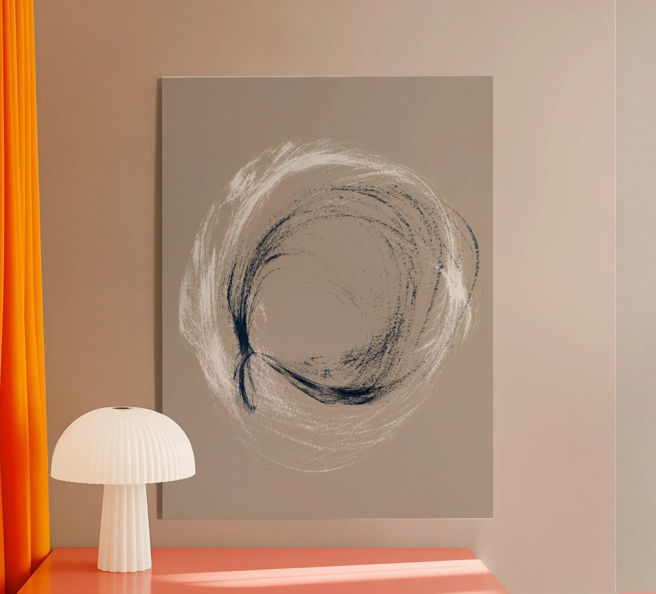 Circle & Twist | Minimal Brush Stroke Abstract plexiglass da sabidussi