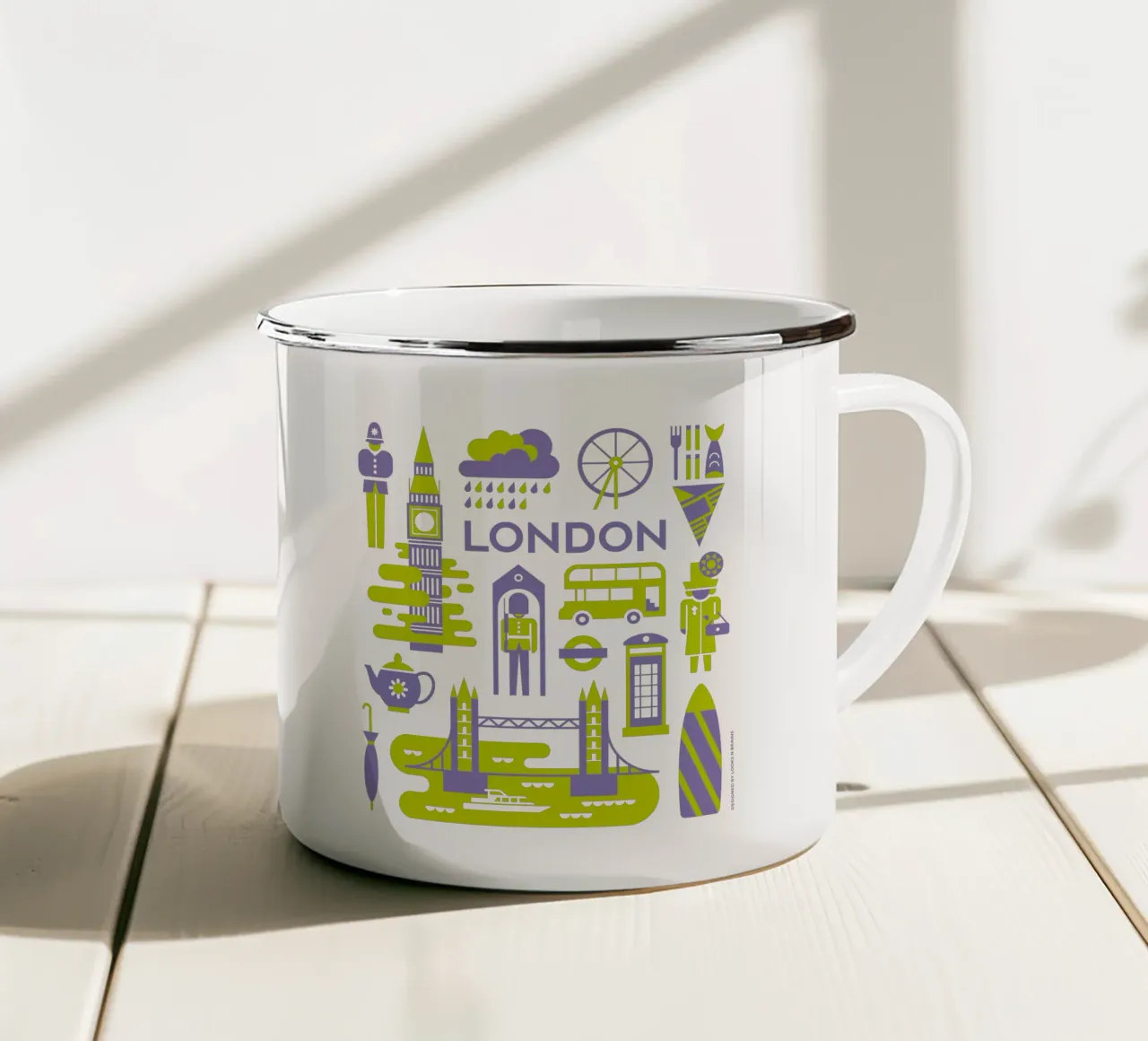 Metropoli - Londra tazza in smalto da Looks n Brains