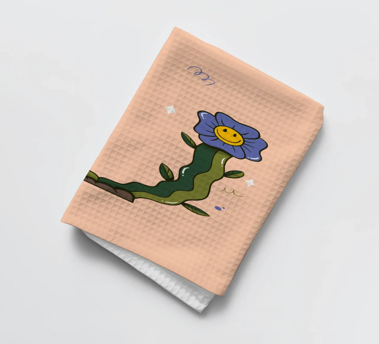 Flower U tea towel by Rafa Gomes