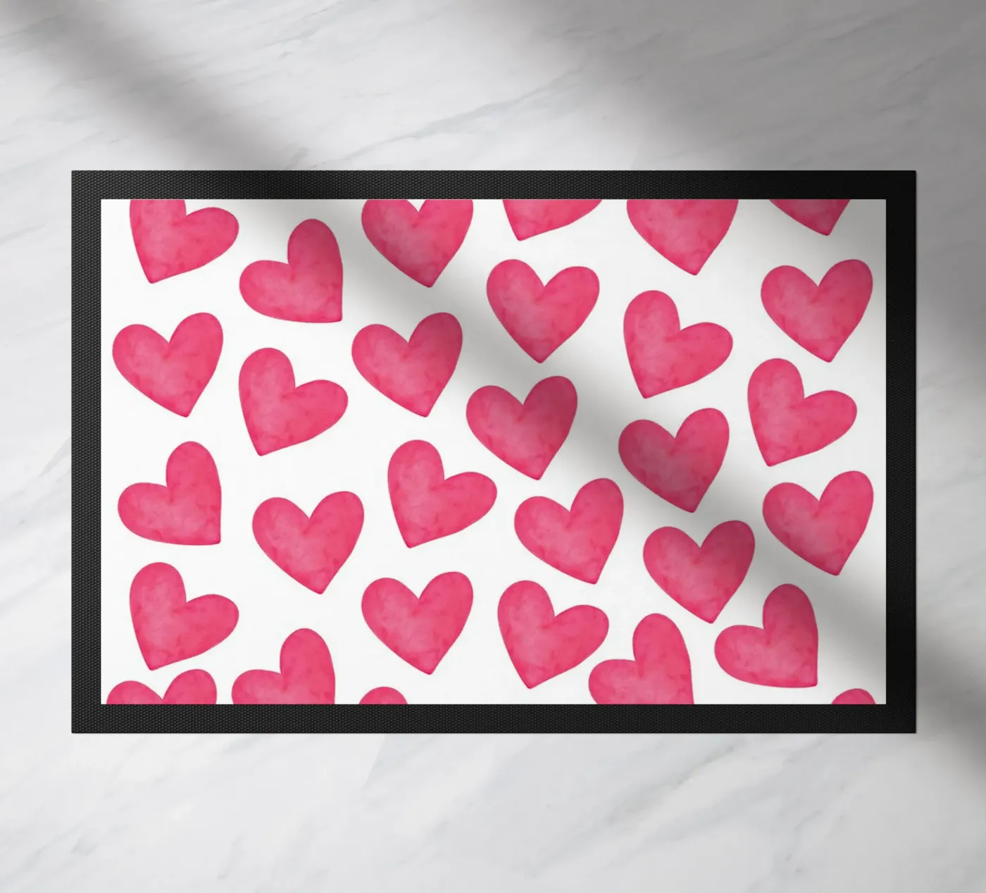 Hearts pattern doormat by Happypatterns