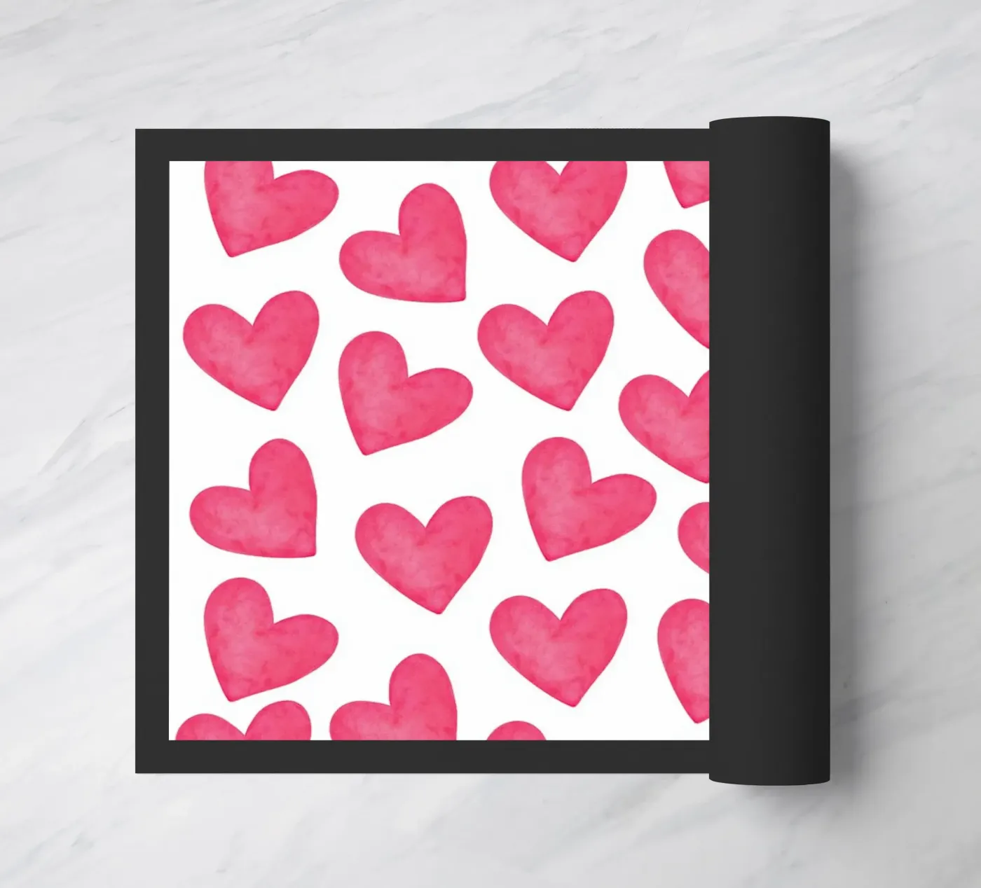Hearts pattern doormat by Happypatterns