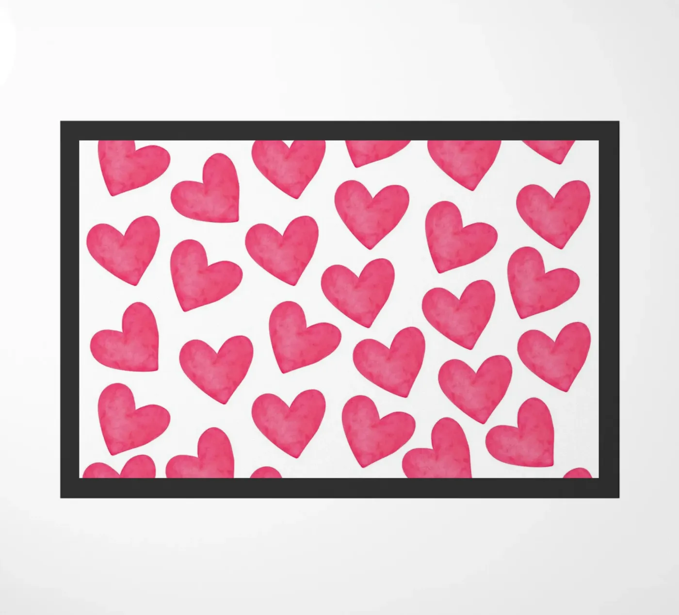 Hearts pattern doormat by Happypatterns