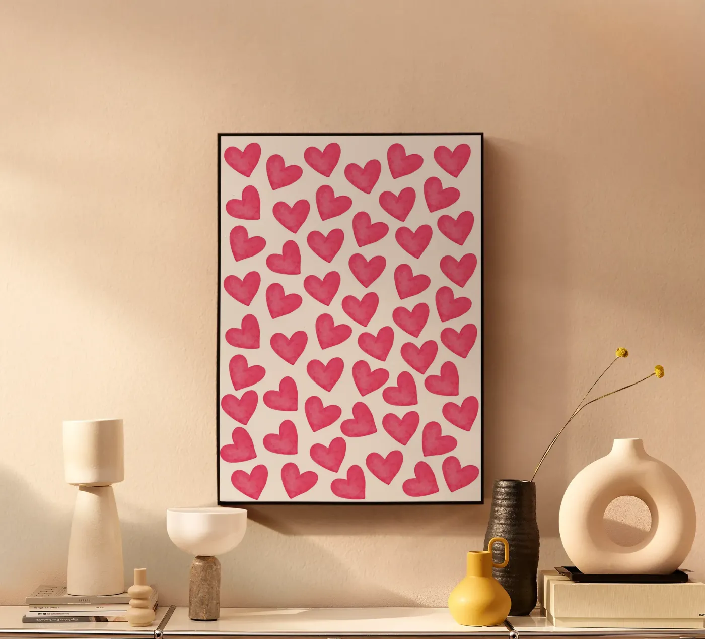 Hearts pattern Acryl-Glas von Happypatterns