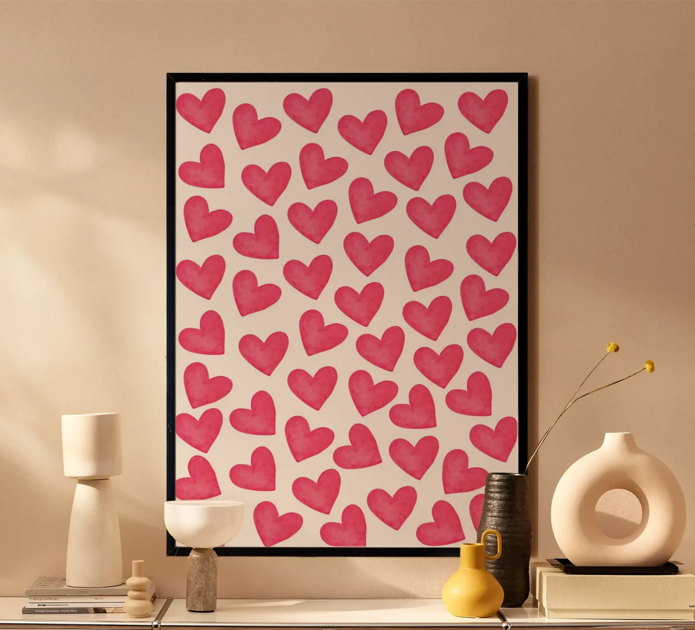 Hearts pattern poster by Happypatterns