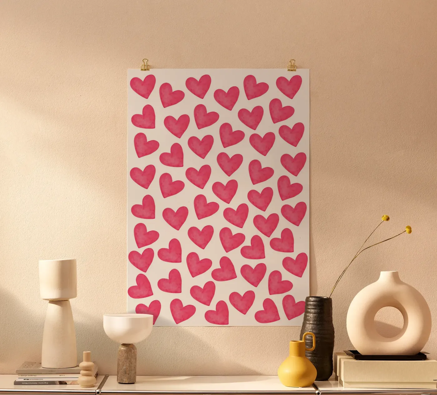 Hearts pattern poster by Happypatterns