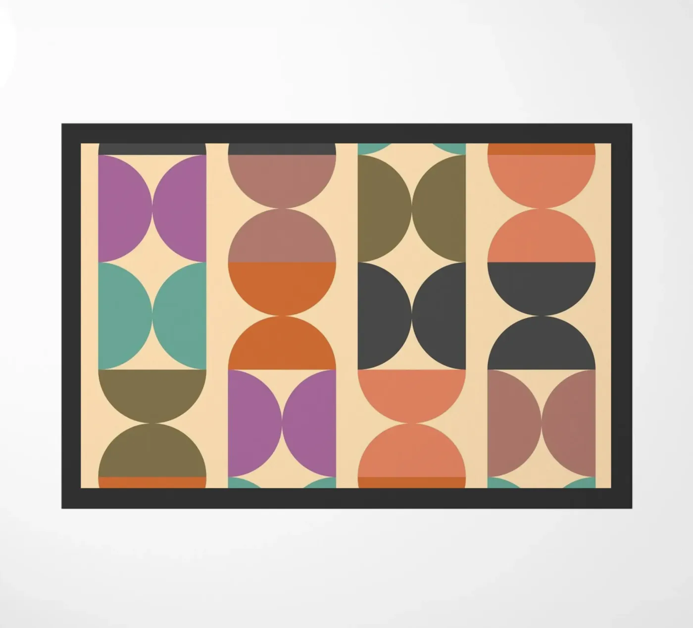 Retro Shapes Pattern doormat by Folk & Bloom