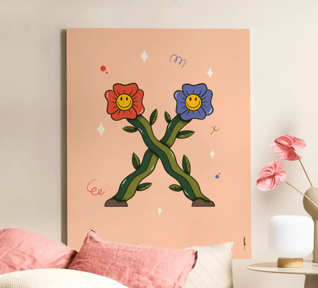 Flower X canvas by Rafa Gomes