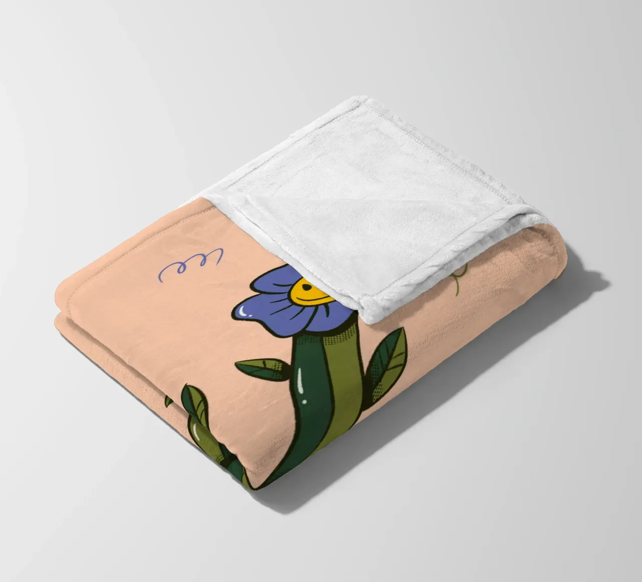 Flower X fleece blanket by Rafa Gomes