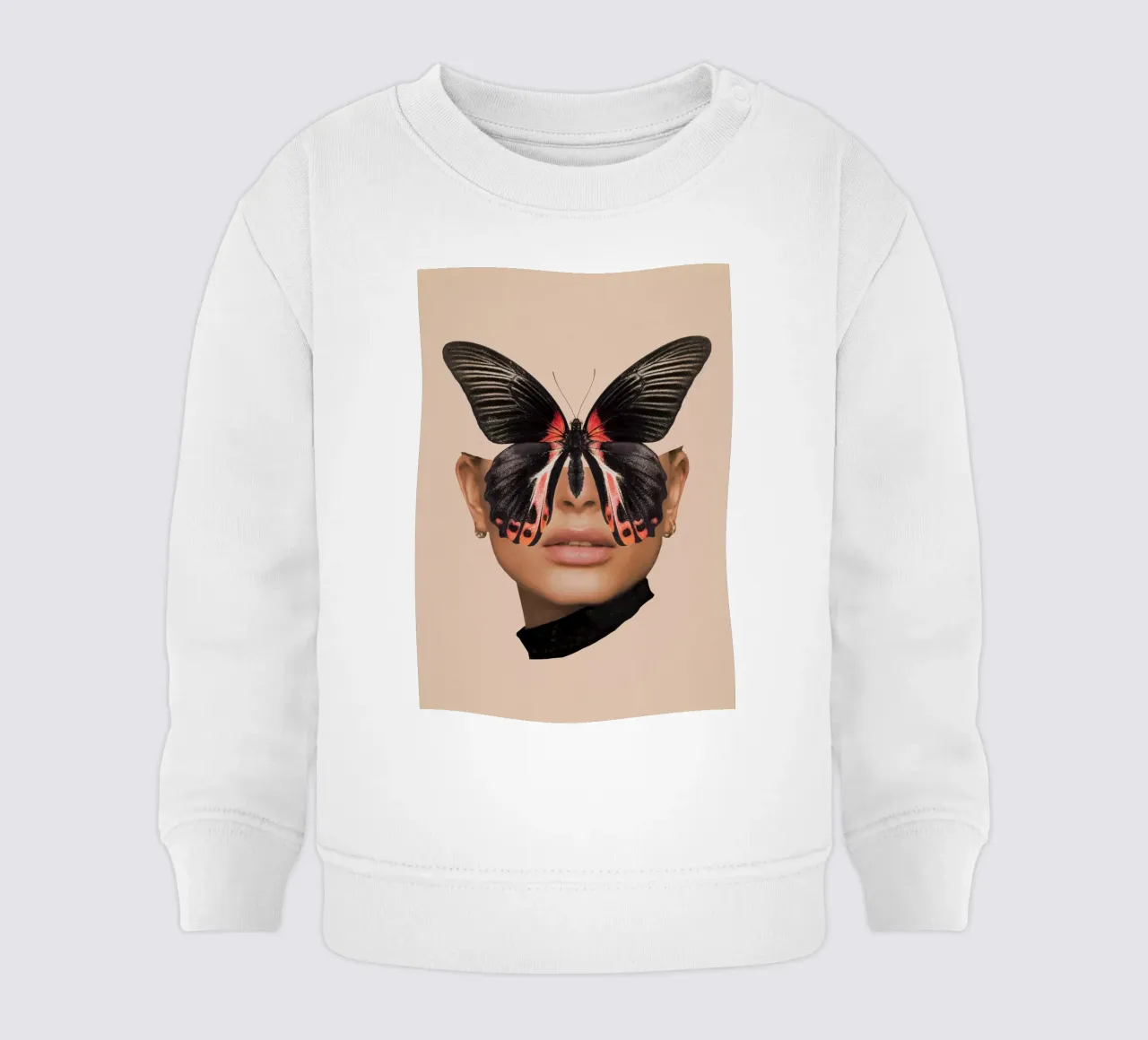 FARFALLA NERA 3 felpa neonato da dada22