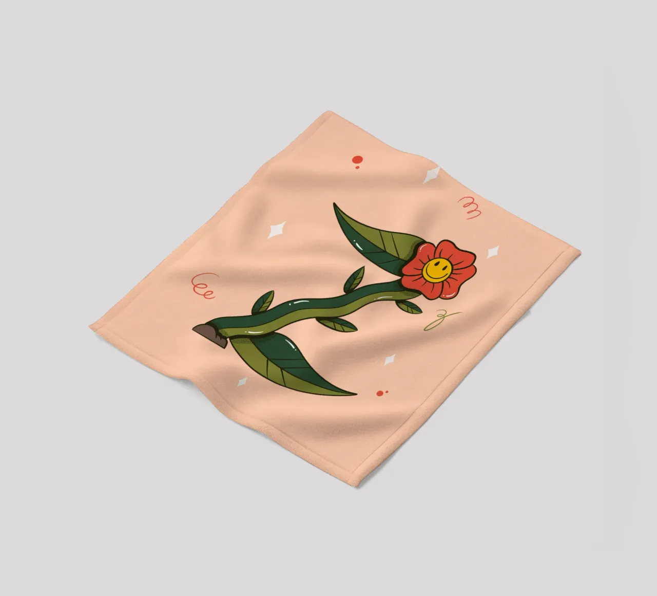 Flower Z fleece blanket by Rafa Gomes