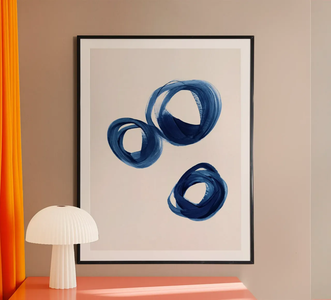 Strokes 8B | 3 Indigo Enso Circles carta hahnemühle da sabidussi