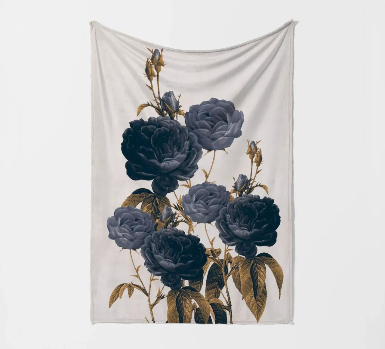 blaue Blumen Fleecedecke von dada22