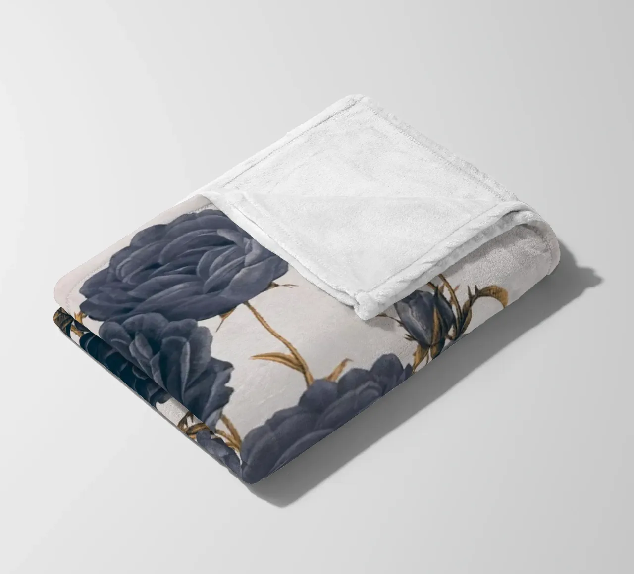 blaue Blumen Fleecedecke von dada22