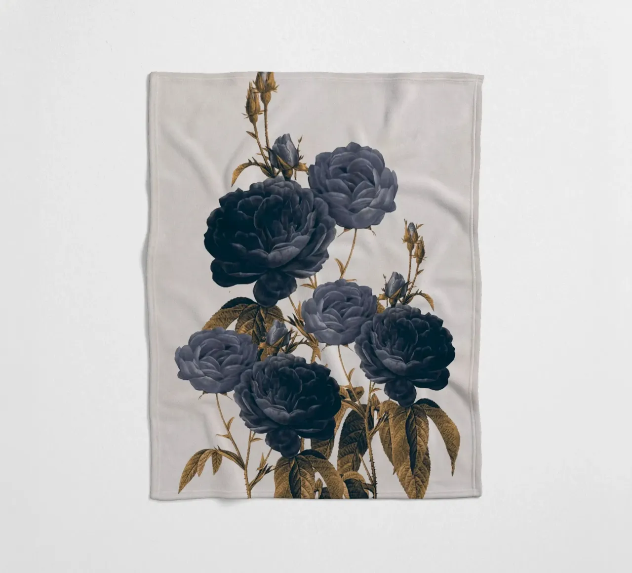 blaue Blumen Fleecedecke von dada22